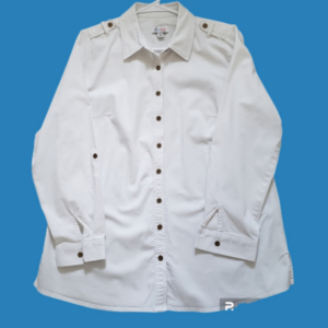 DENIM&CO TUNIC SHIRT WHITE SZ M-L